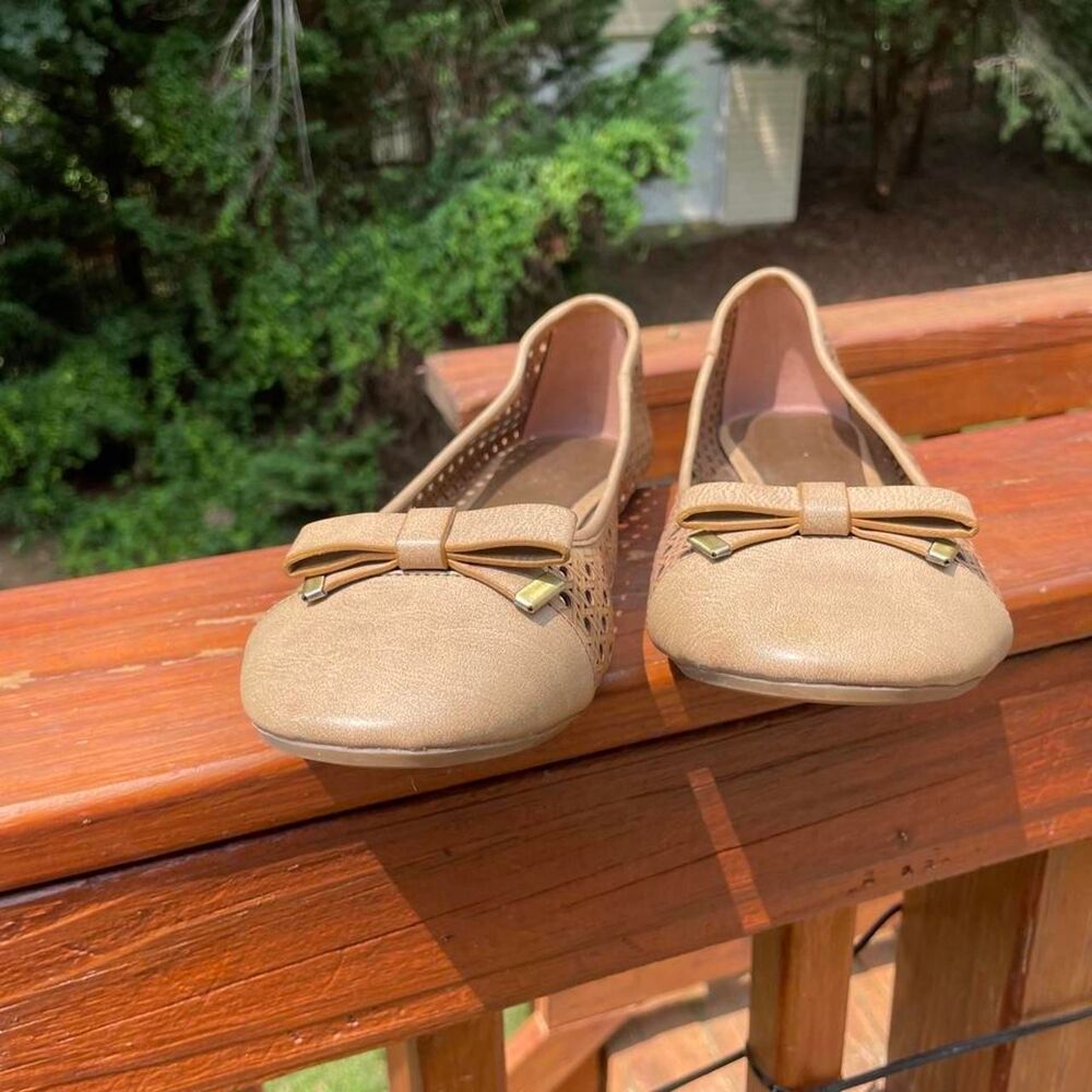 Kelly katie Women's 11 Tan Brown Mary Jane Ballet Shoes - Picture 3 of 8